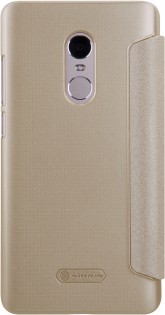 Чехол книжка с окошком Nillkin Sparkle Series для Xiaomi Redmi Note 4 Gold SP-LC HM